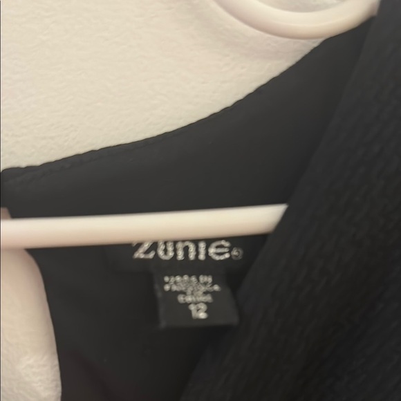 Zunie Black Ruffled Fit and Flare Cocktail Dress - Picture 5 of 6